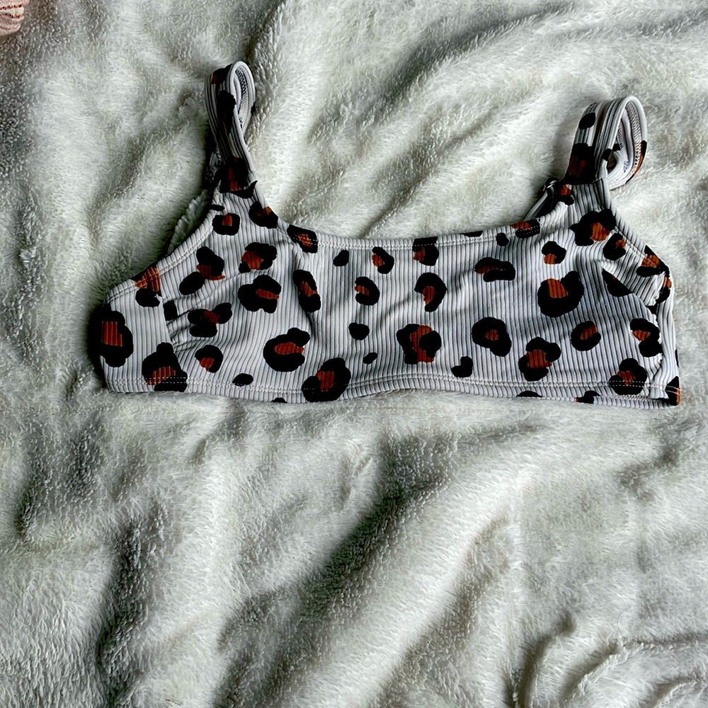 Cheetah print swim top